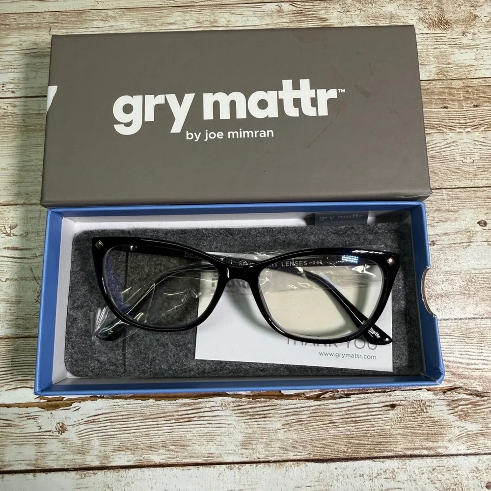 Gry Mattr Diligent Glasses Womens OS Black Cat Eye Blue Light Blocking